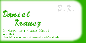 daniel krausz business card