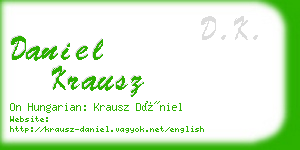 daniel krausz business card